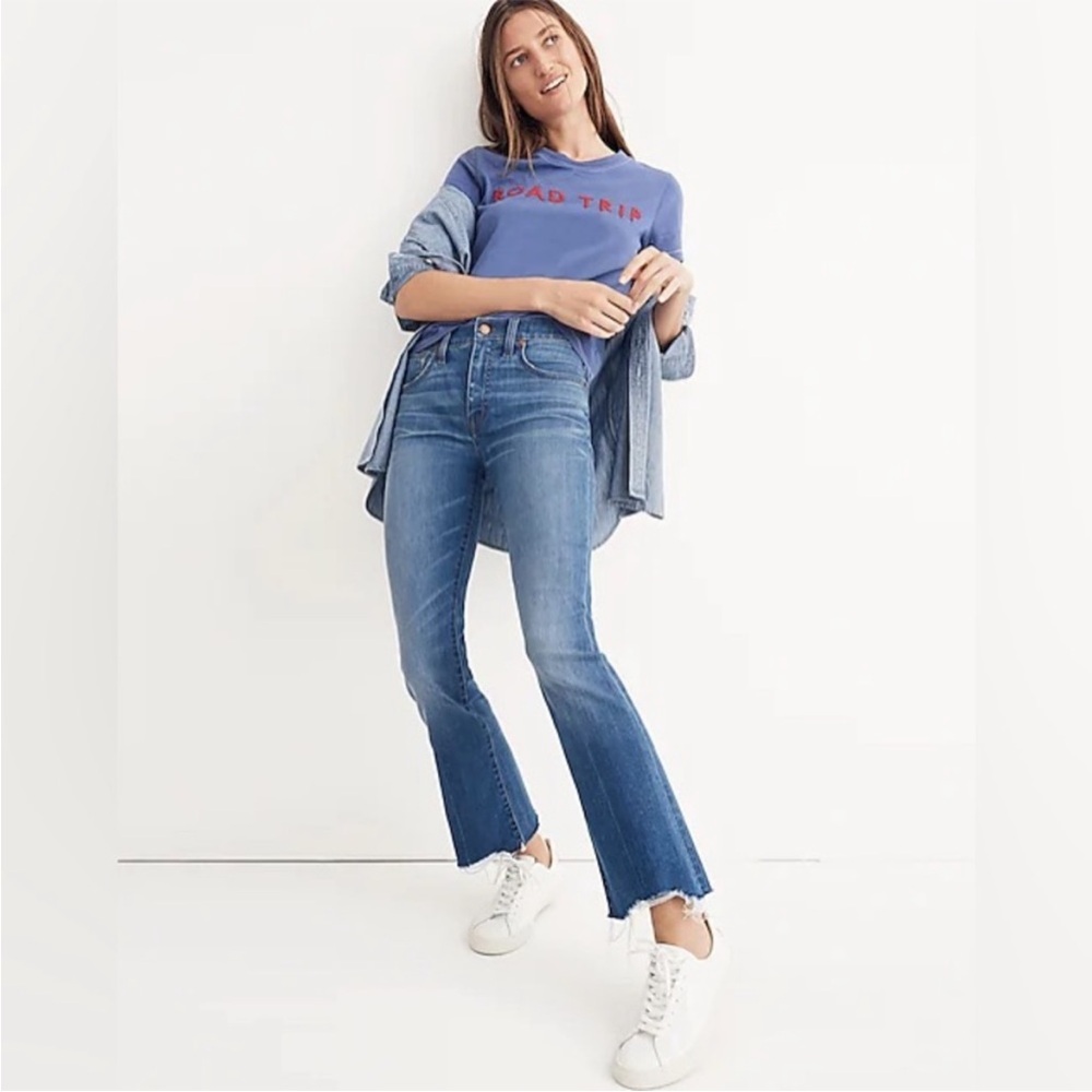 Madewell Cali Demi-Boot Jeans: Destructed-Hem Edition size 26
